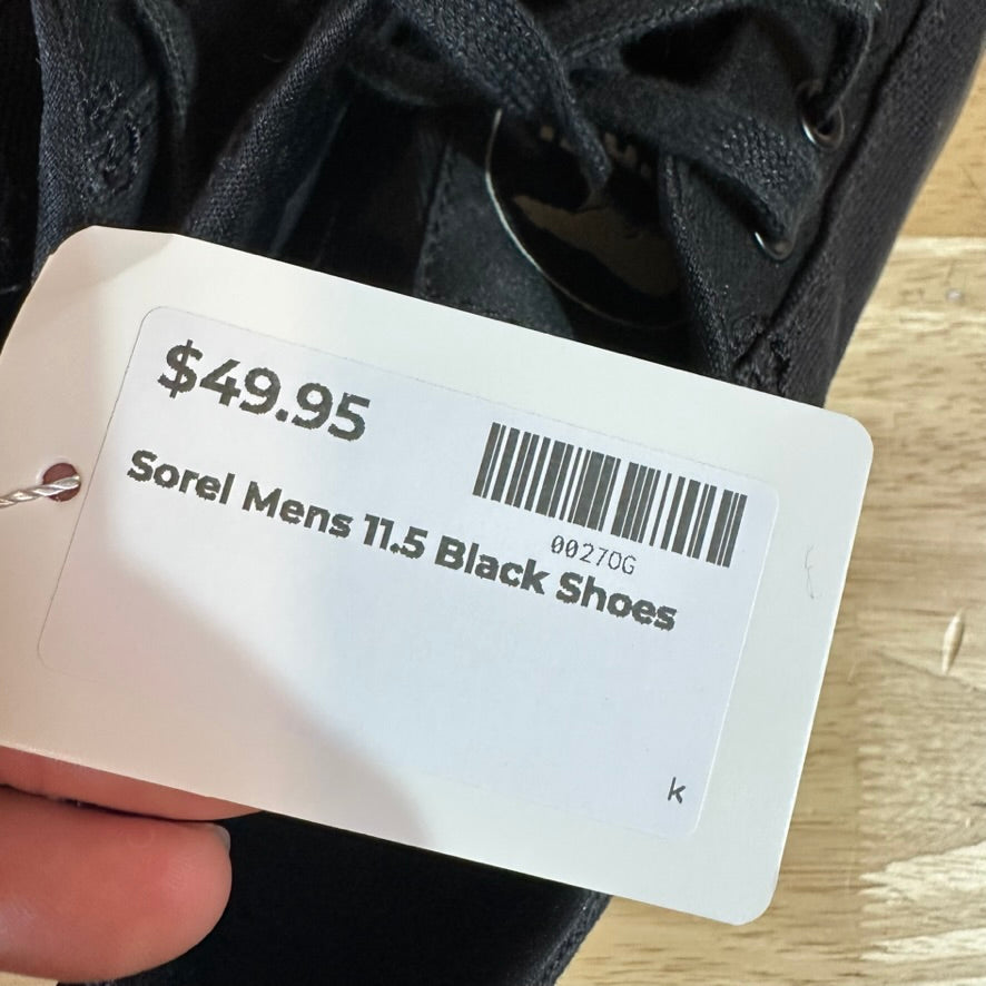 Soreal Mens 11.5 Black Sneakers