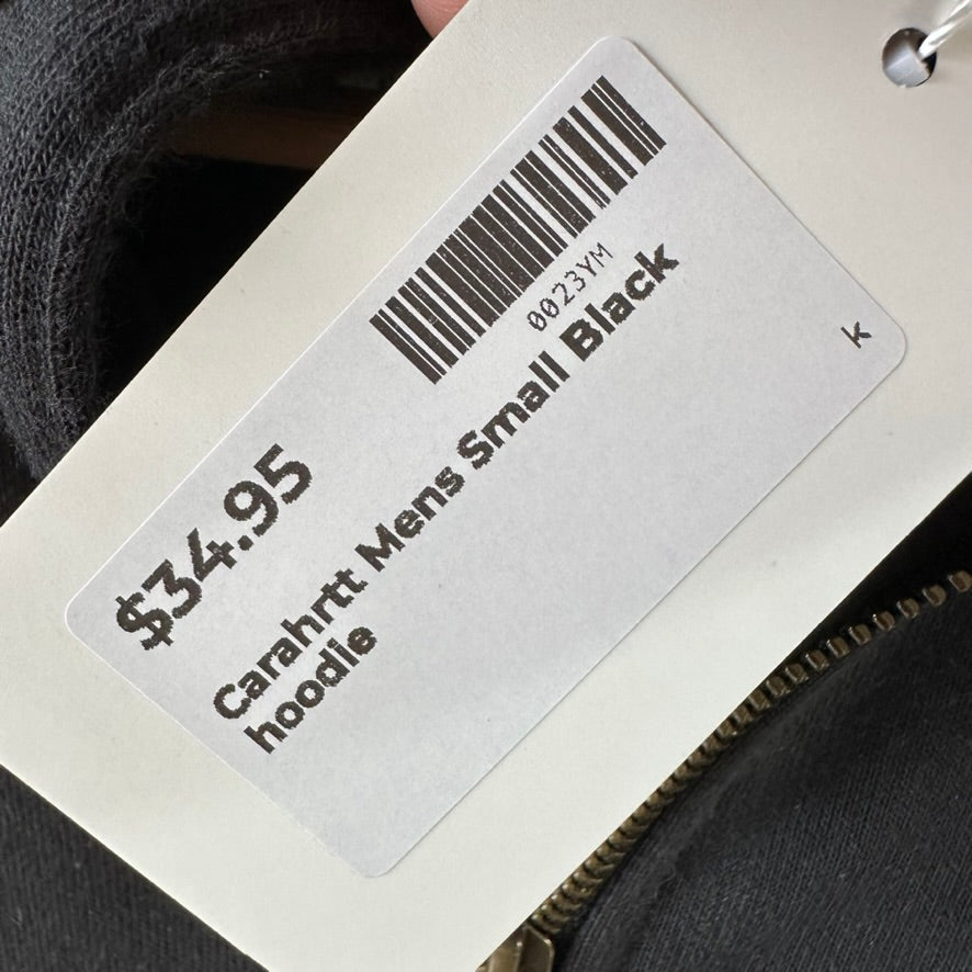 Carhartt Rain Defender 1/4 Zip Black Men’s Size Small Hoodie Logo