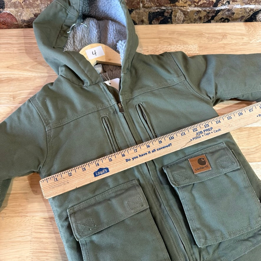Carhartt Toddler 4 Green Hooded Jacket