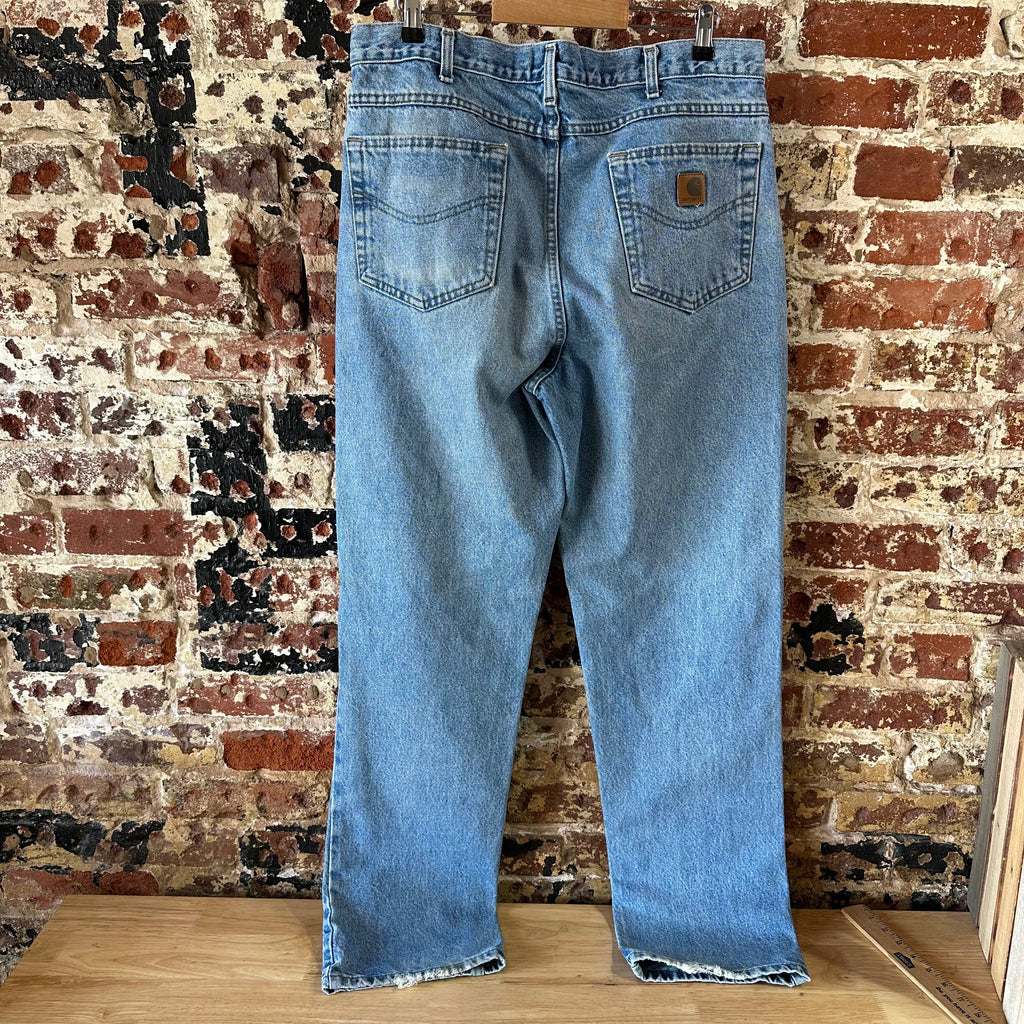 Carhartt Mens 36x34 Blue Jeans