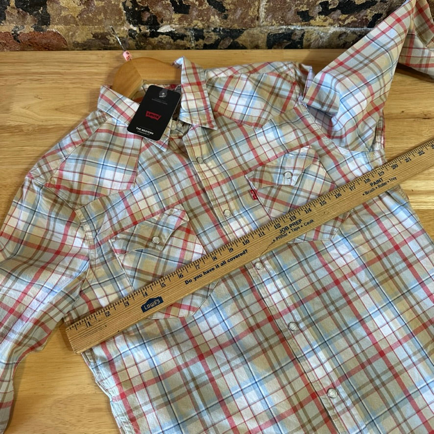 Levi's Mens Small Pearl Snap Western Shirt NEW