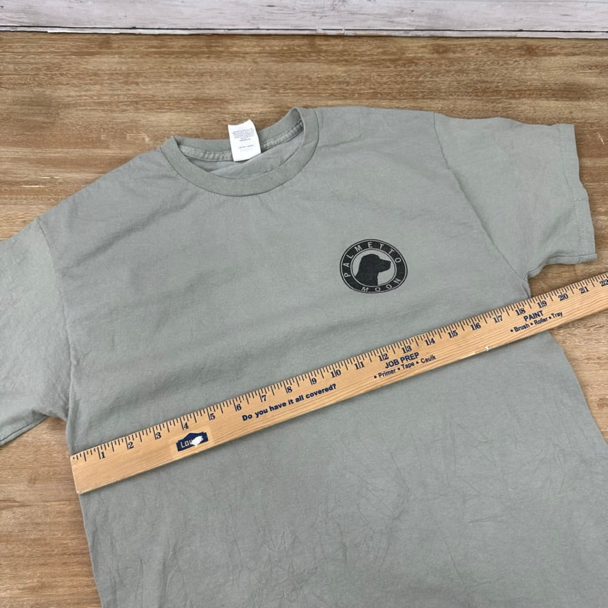 Palmetto Moon Shirt Size Medium Short Sleeve Crew Neck Dogs Graphic Hunting Lab