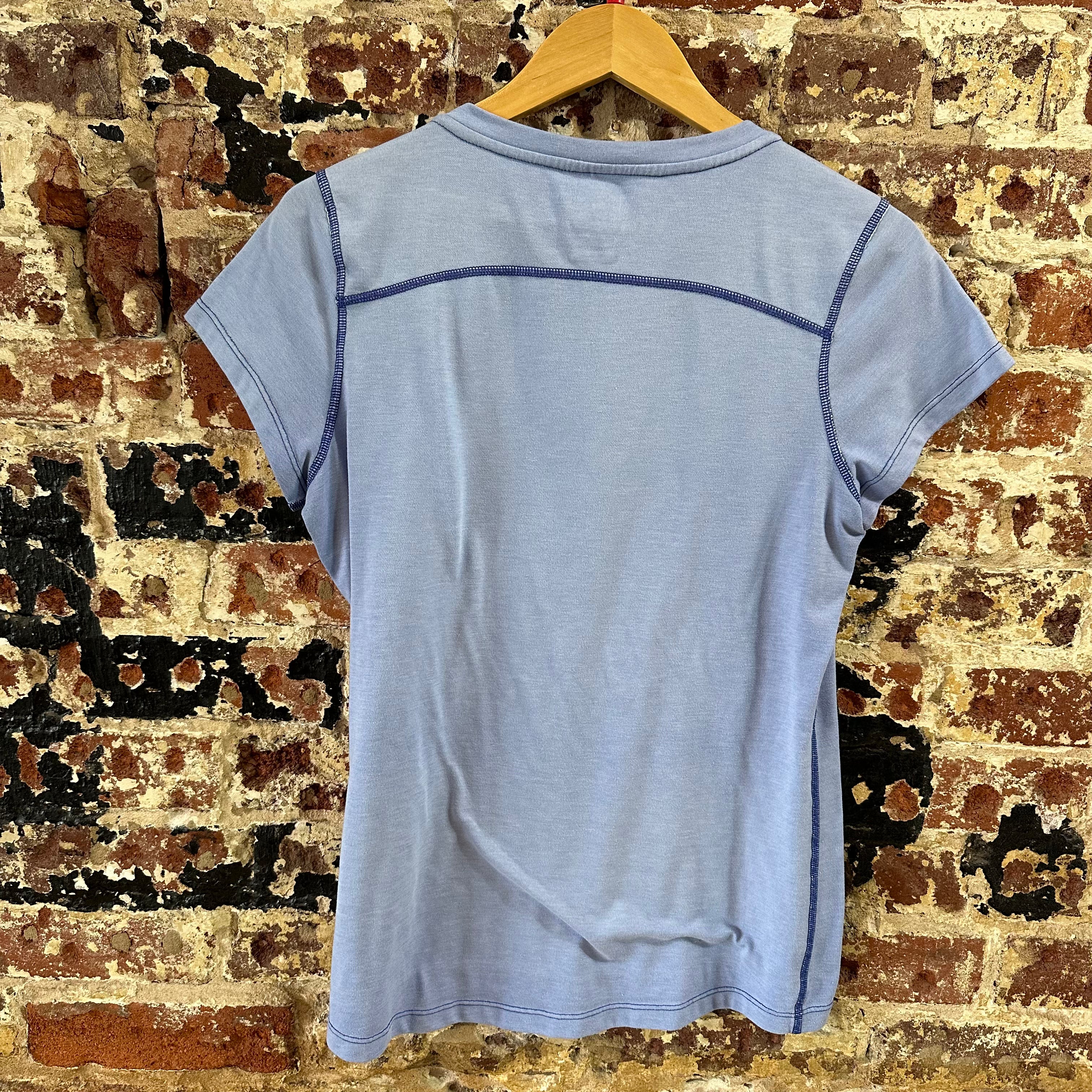 The North Face Womens Large Blue V-Neck S/S T-Shirt