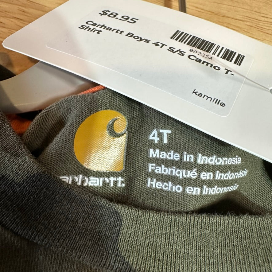 Carhartt Short Sleeve Camo T-Shirt Boys 4T Outdoor Toddler Hunting