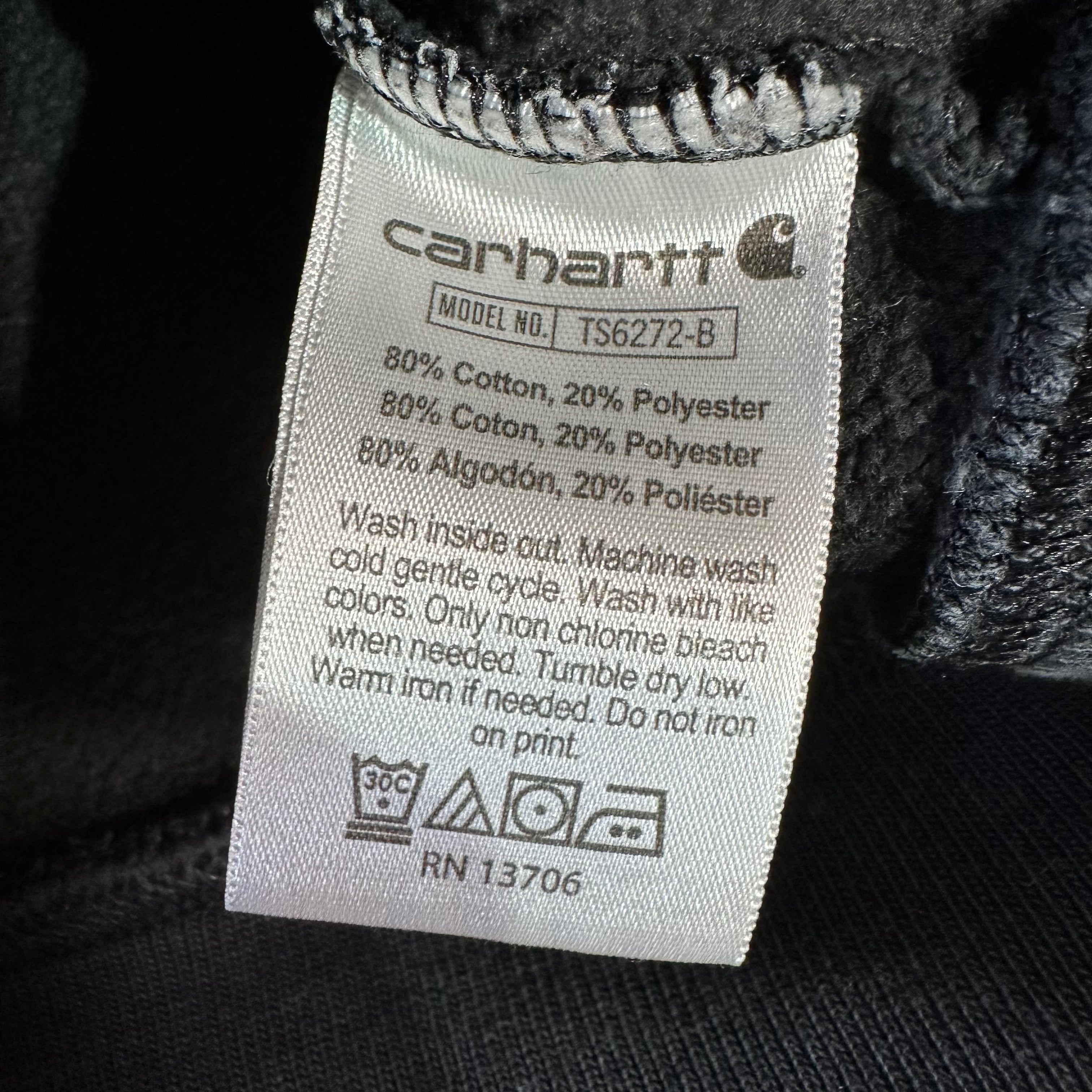 Carhartt Boys 5 Black Hoodie