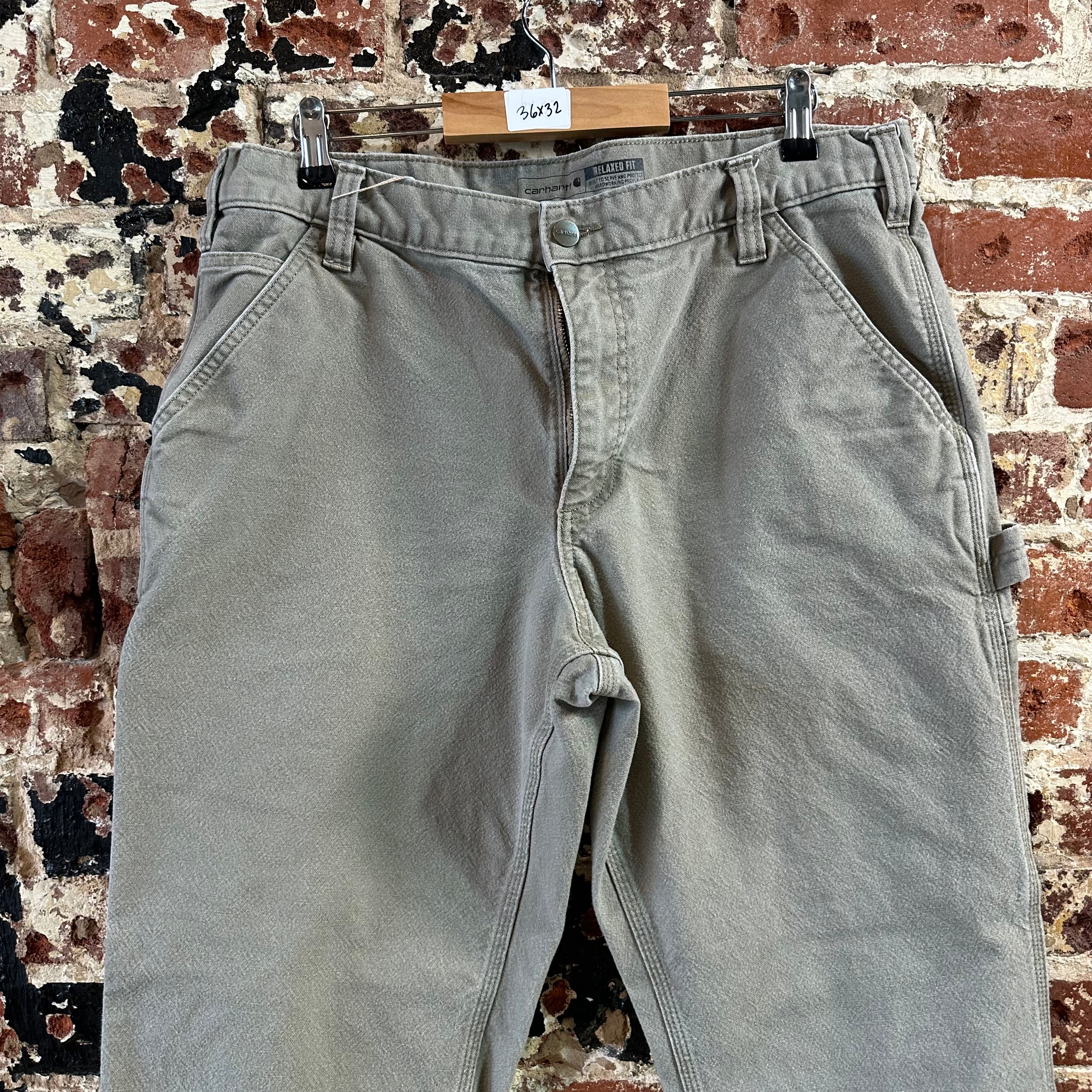 Carhartt Mens 36x32 Tan Pants