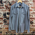 Wrangler Mens 17-35 Gray L/S Button Up