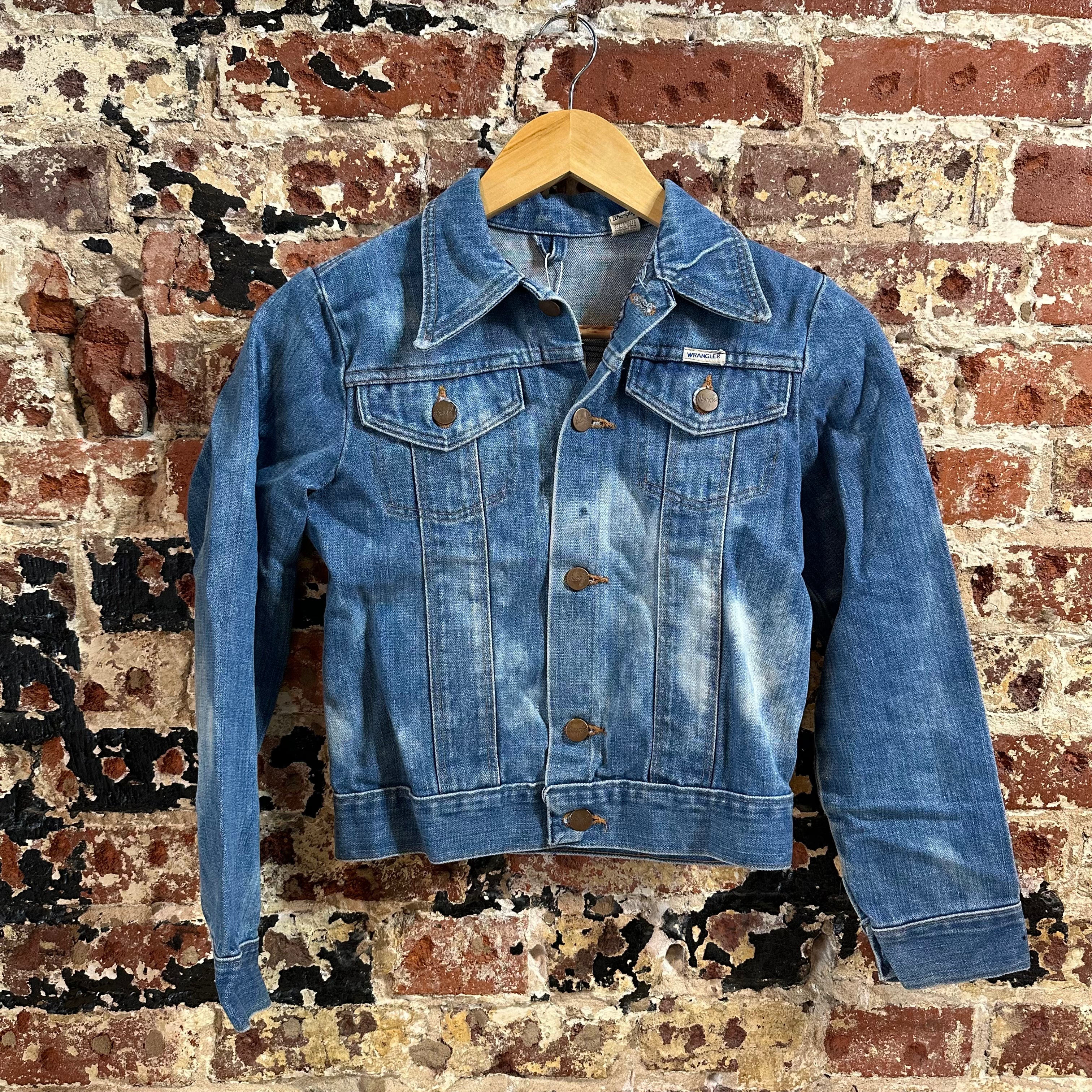 VTG Wrangler Jean Jacket Youth Girls 14