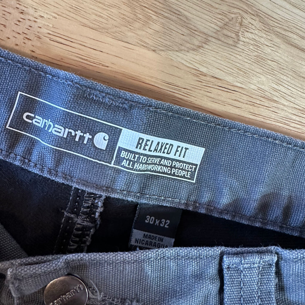 CARHARTT Men's fleece Lined Canvas Utility Pant 30x32 Gray