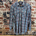 VTG Outlaw Mens XL L/S Western Flannel Shirt