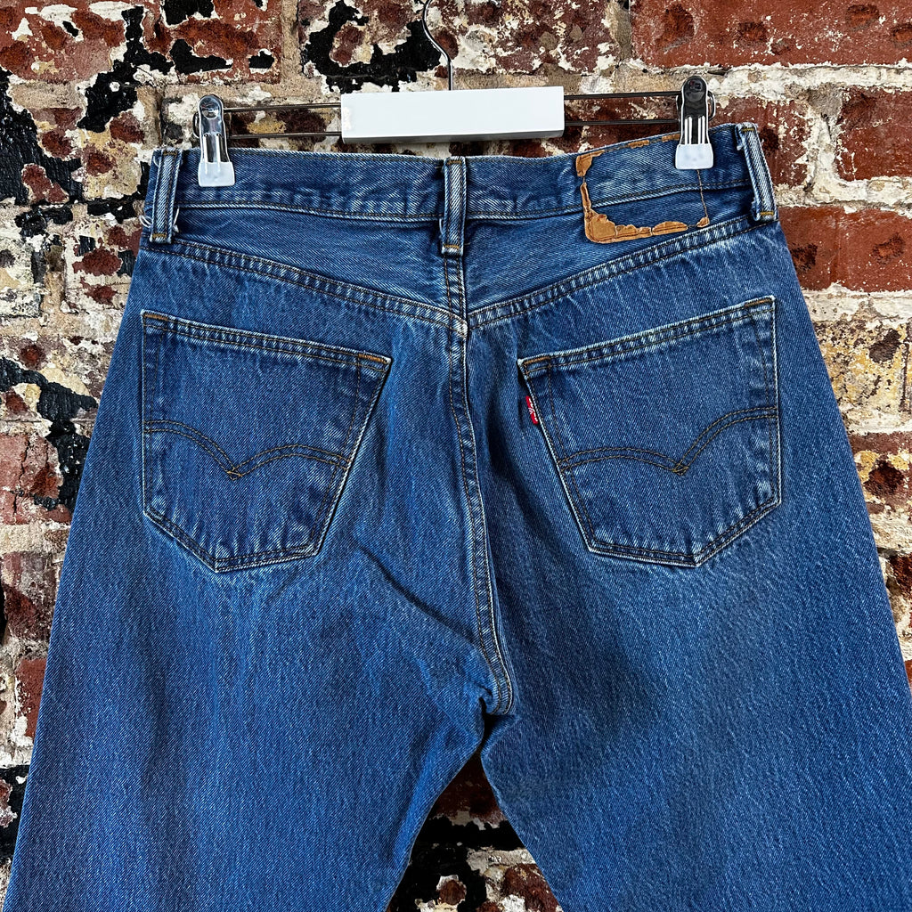 Levis 501 Jeans Mens 32x29 Straight Leg Button Fly Blue Denim