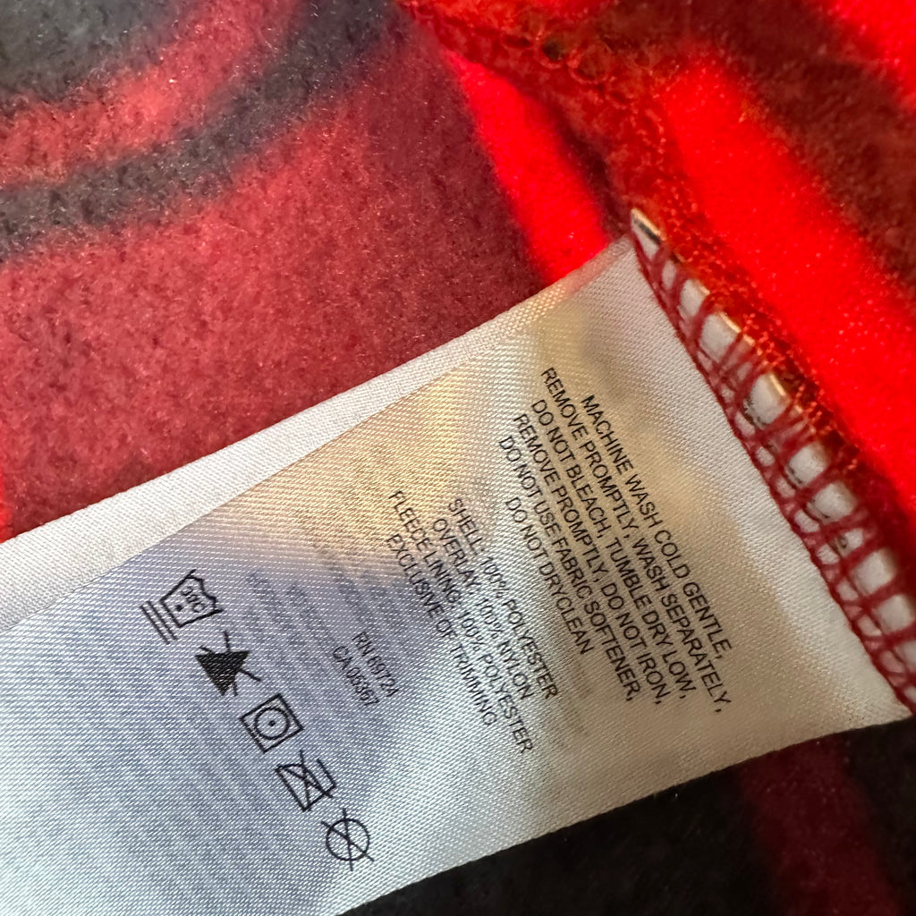 Columbia Womens Large Red Plaid Fleece Jacket
