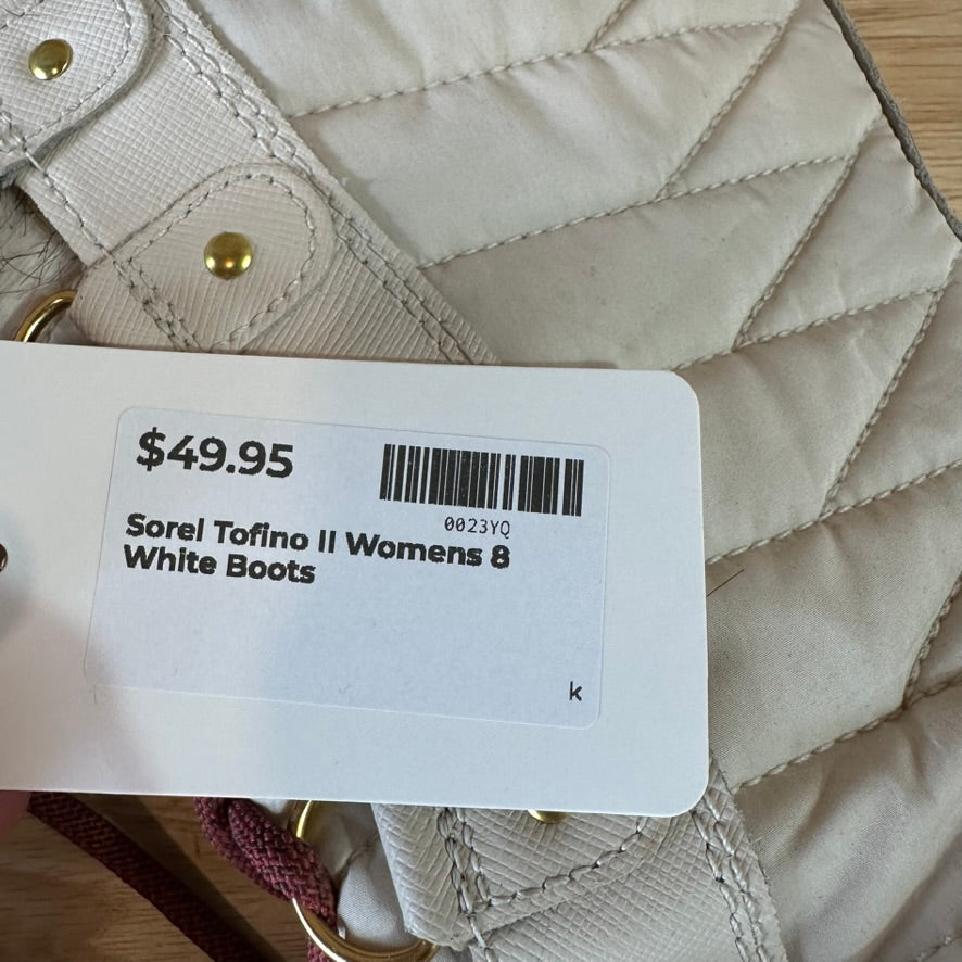 Sorel Tofino II Winter Womens Waterproof Boot Tan White Size 8
