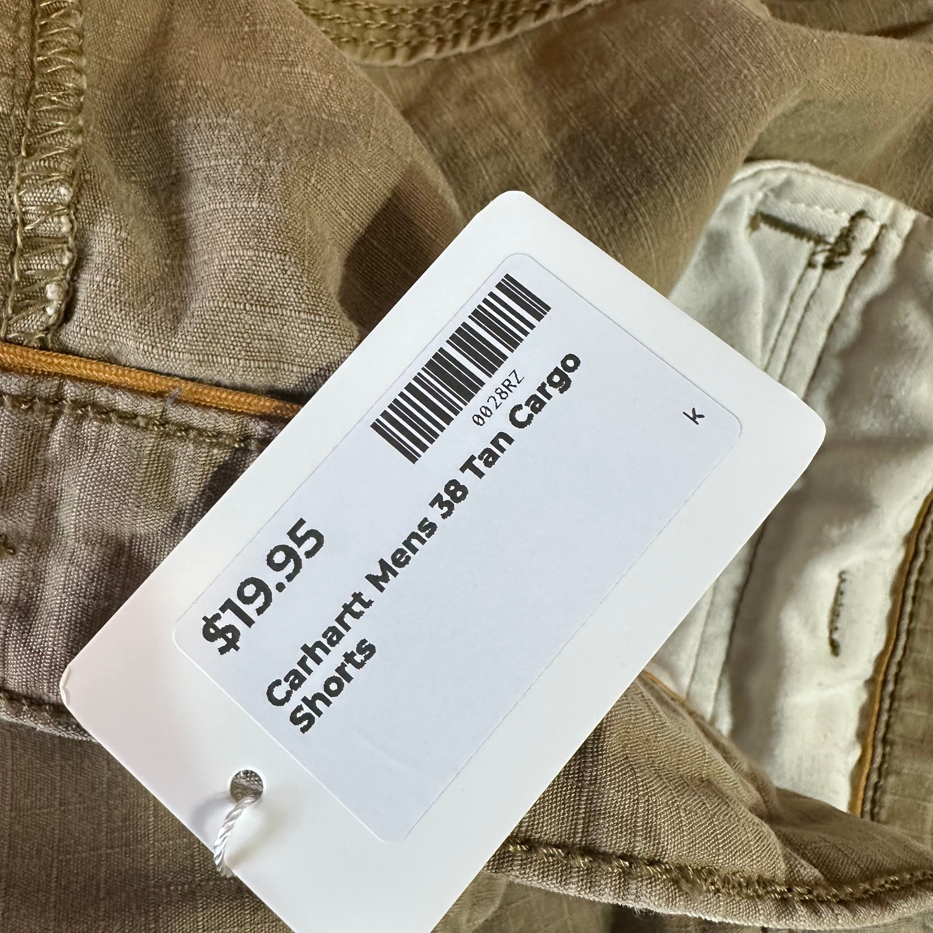Carhartt Cargo Tan Shorts Mens 38
