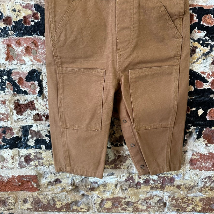 Carhartt Brown Overall Bibs Kids 12M  Toddlers NEW