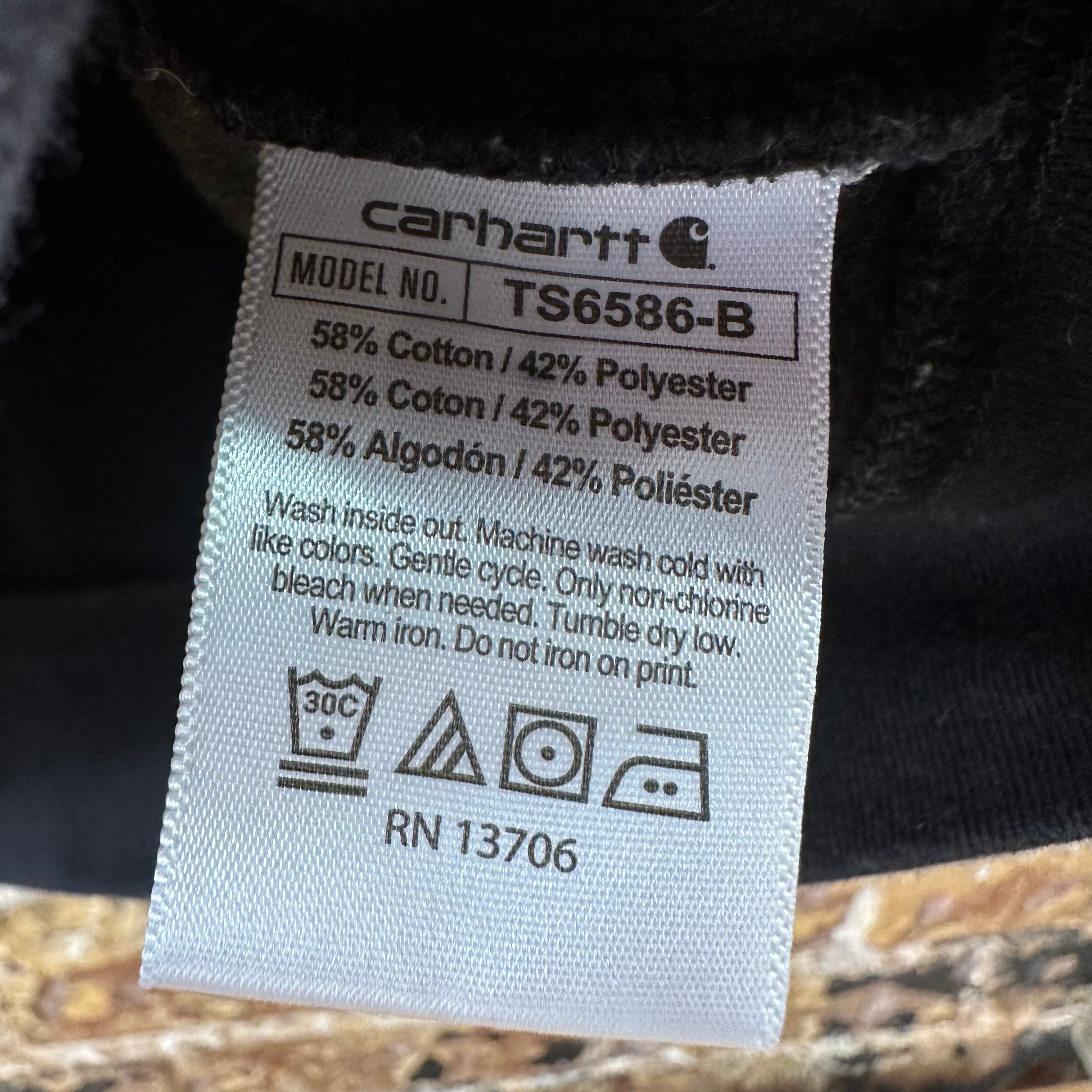 Carhartt Boys 7 Black Hoodie