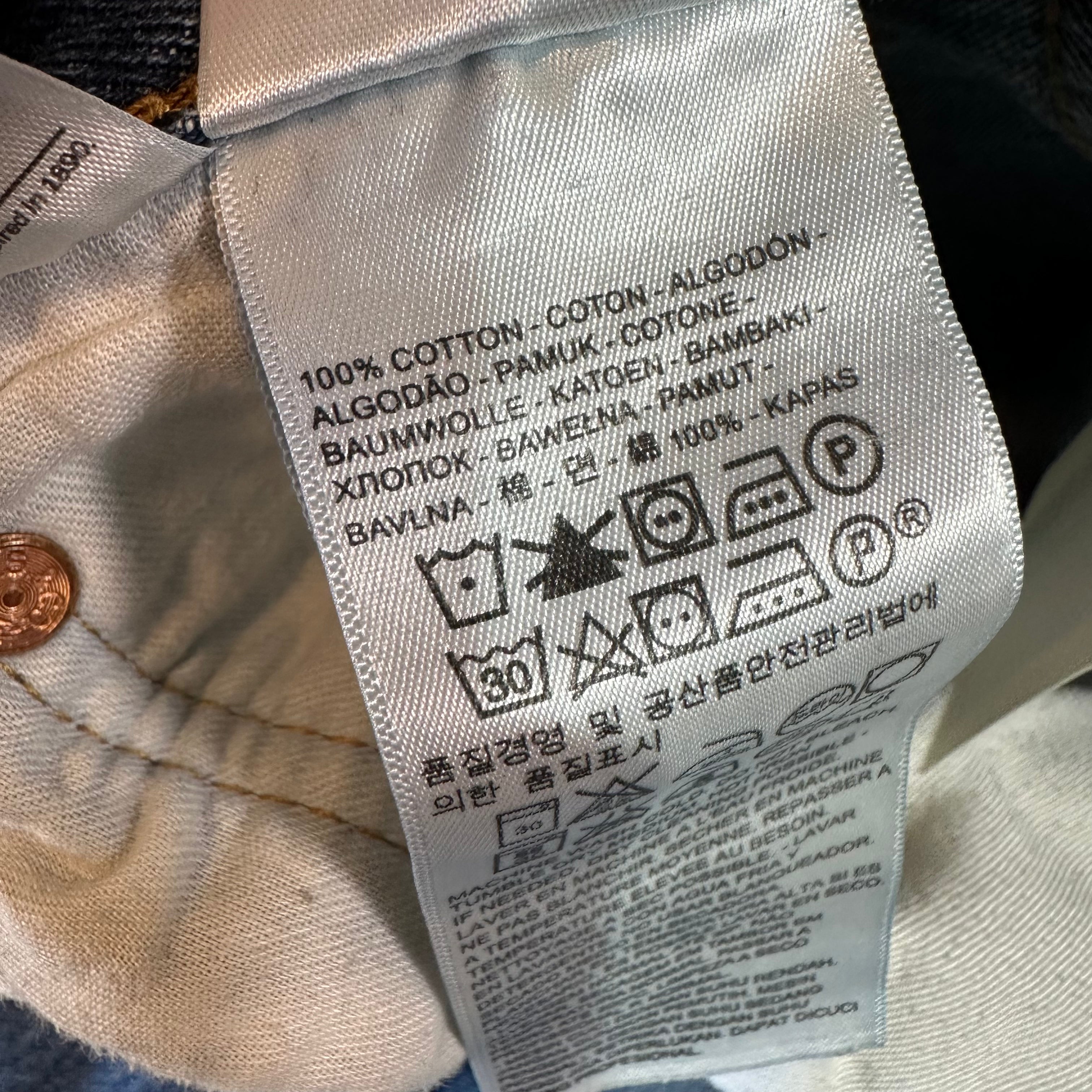 Levis 501 Mens 34x34 Blue Jeans