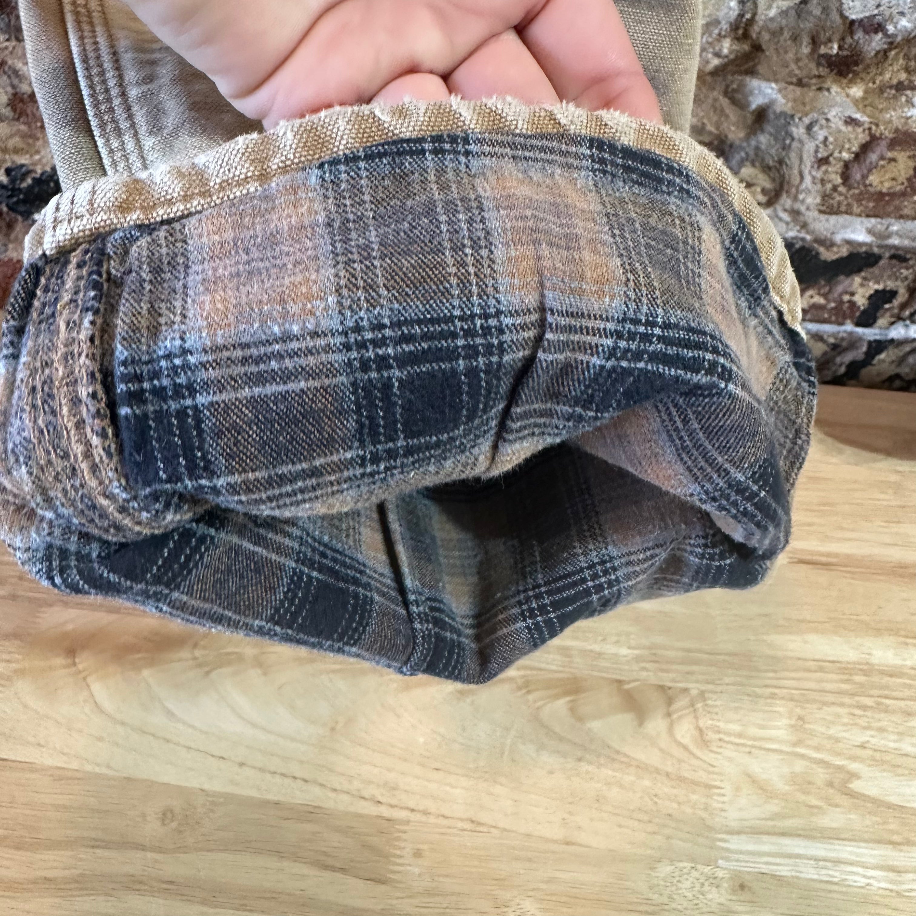 Carhartt Flannel Lined Brown Pants Mens 32x34