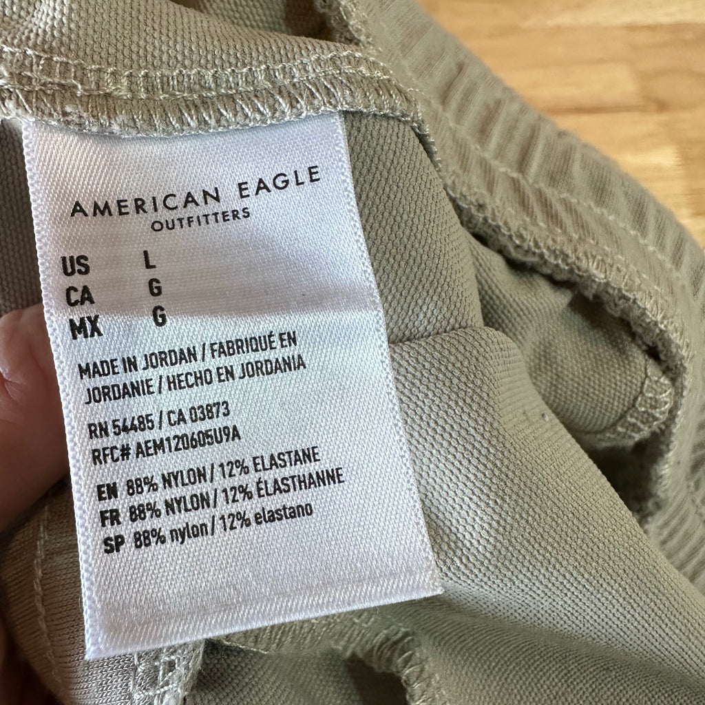 American Eagle Men's Tan Casual Jogger Shorts Size Large 36x5.25"