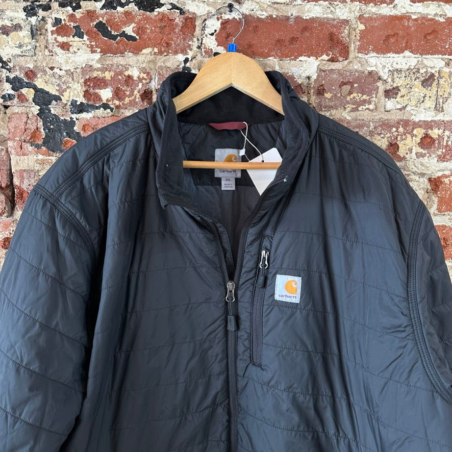 Carhartt Jacket Mens 2XL Puffer Rain Defender Insulated Lightweight Black