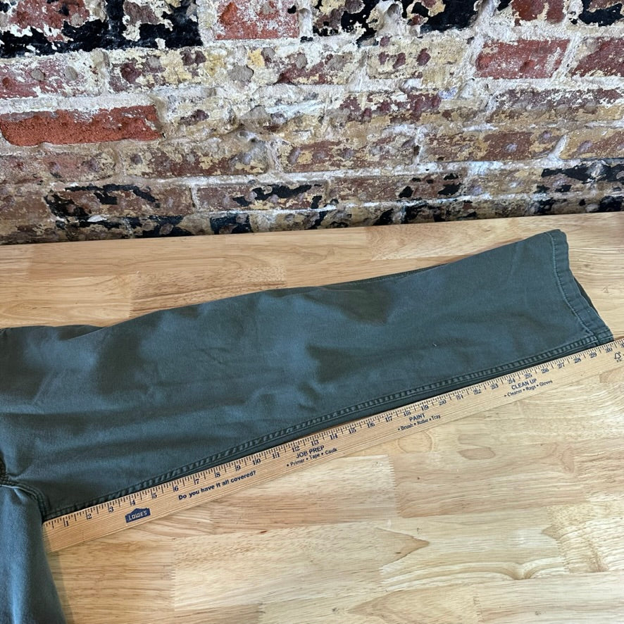 Carhartt Relaxed Fit Pants green rugged canvas work Mens 31x32 MOS