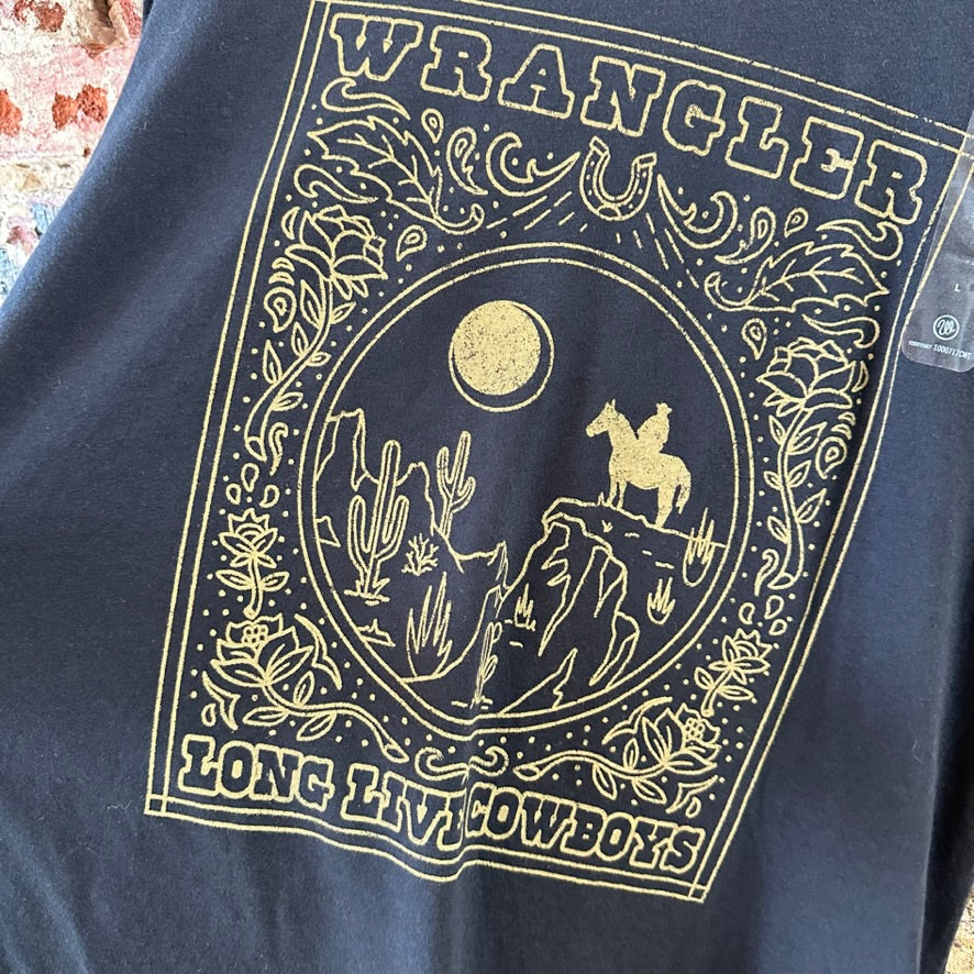 Wrangler Women's Large S/S Black T-Shirt NEW
