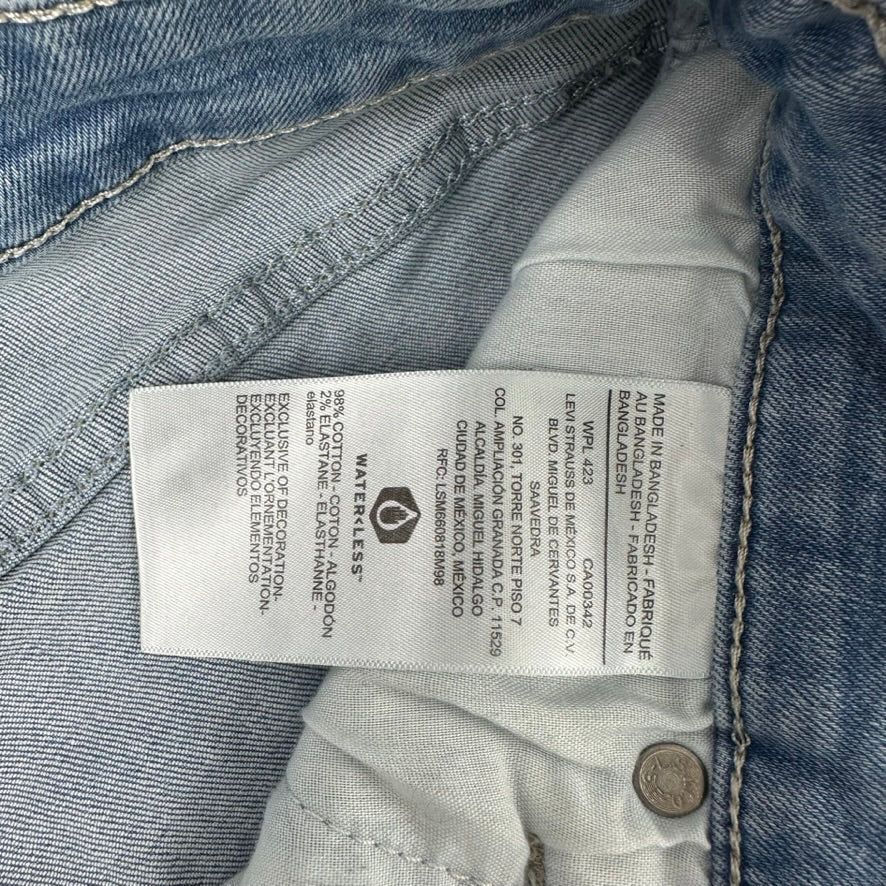 Levi's Cut Off Denim Blue Jean Shorts Womens 14-32 Distressed - 32x3"