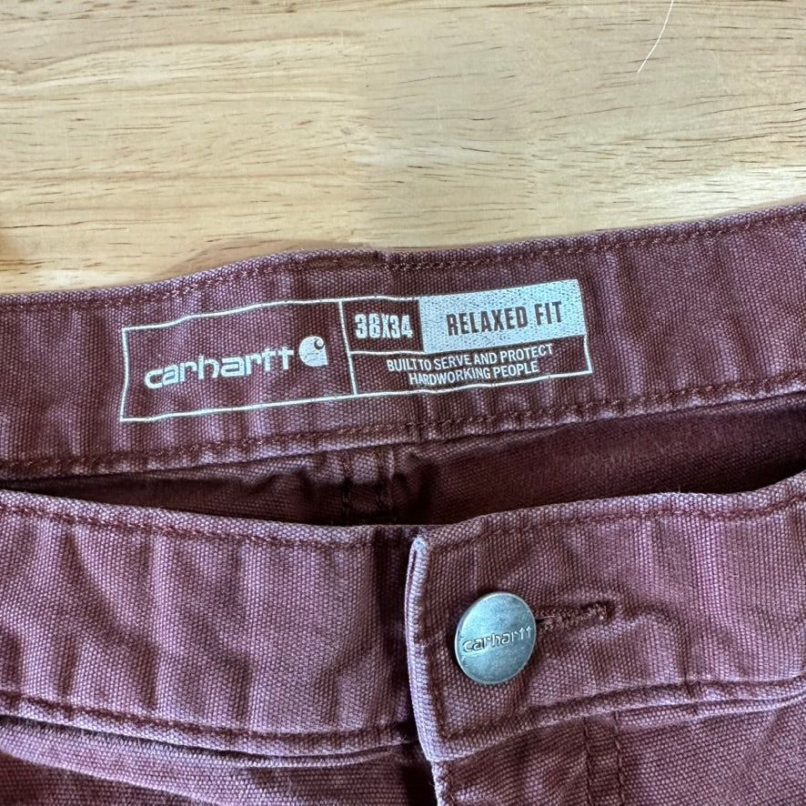 Carhartt Mens 38x34 Red Pants