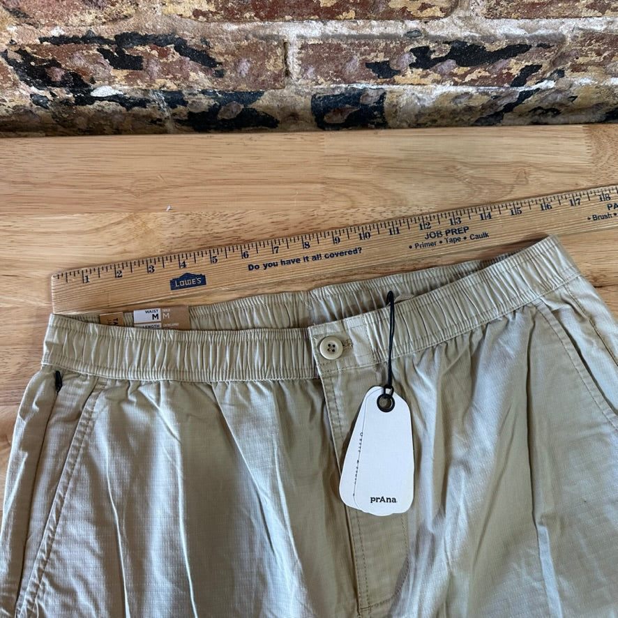 prAna Cargo Pants Mens Medium Tan Tapered Leg NEW NWT