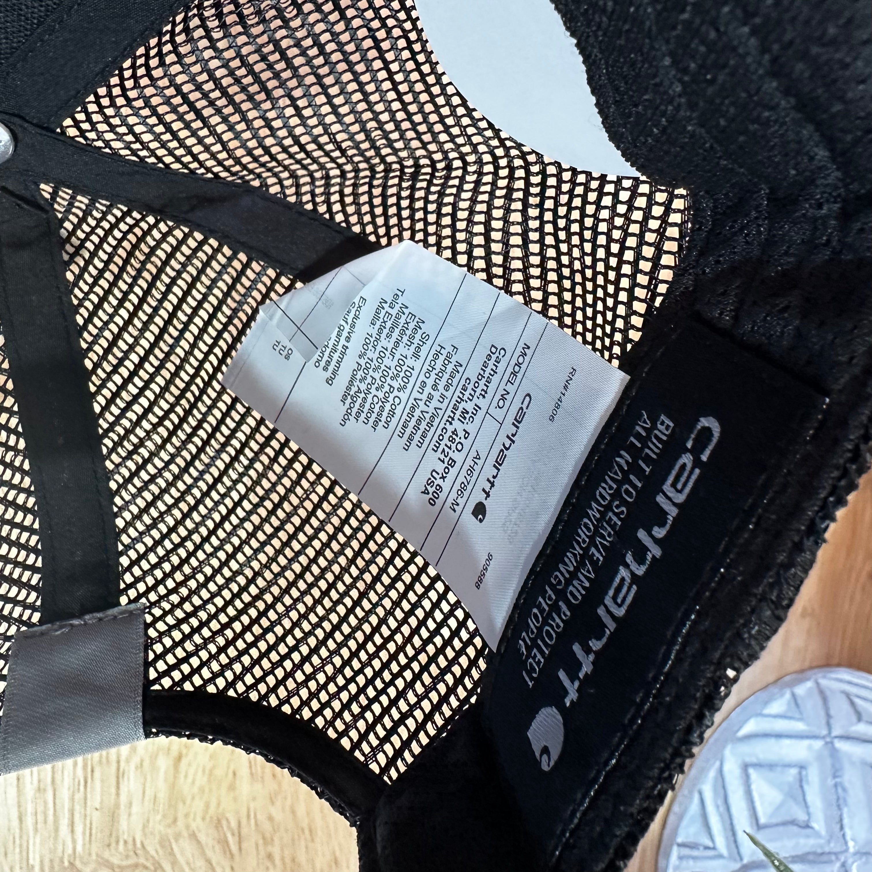 Carhartt Black gray Trucker Snap Mesh Back Hat hunting New