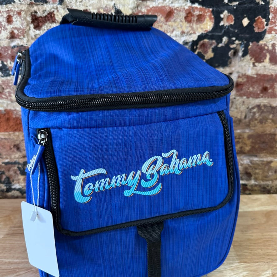 TOMMY BAHAMA Zip Cooler Bag Insulated Backpack Deep Freeze Blue