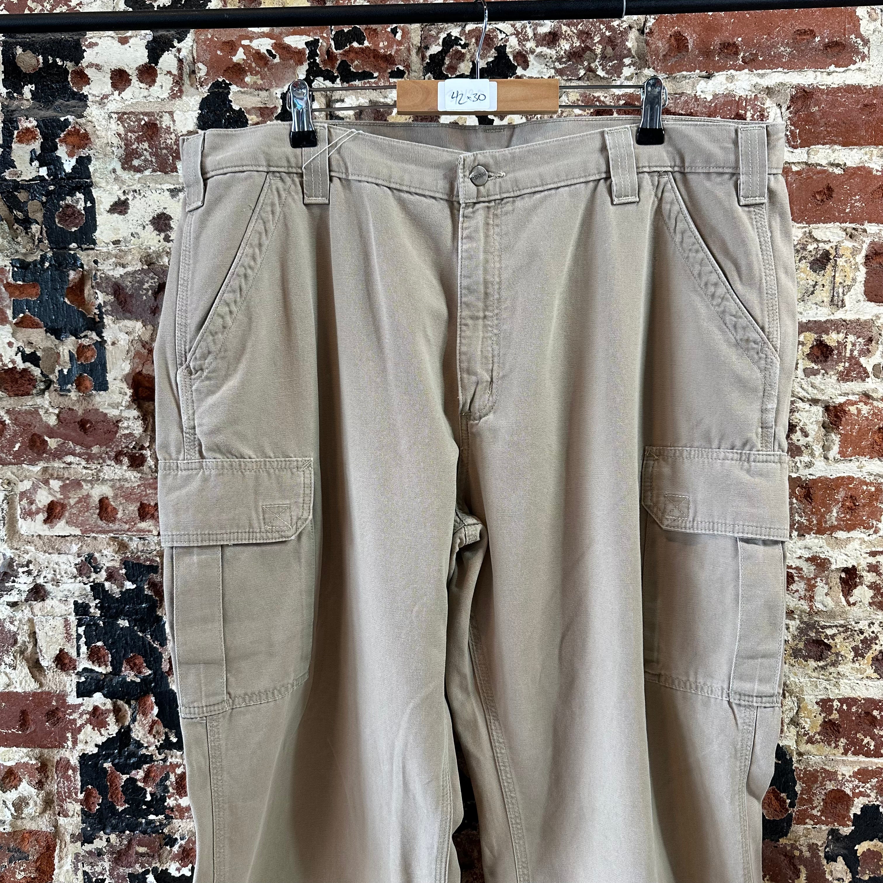 Carhartt Mens 42x30 Tan Cargo Pants