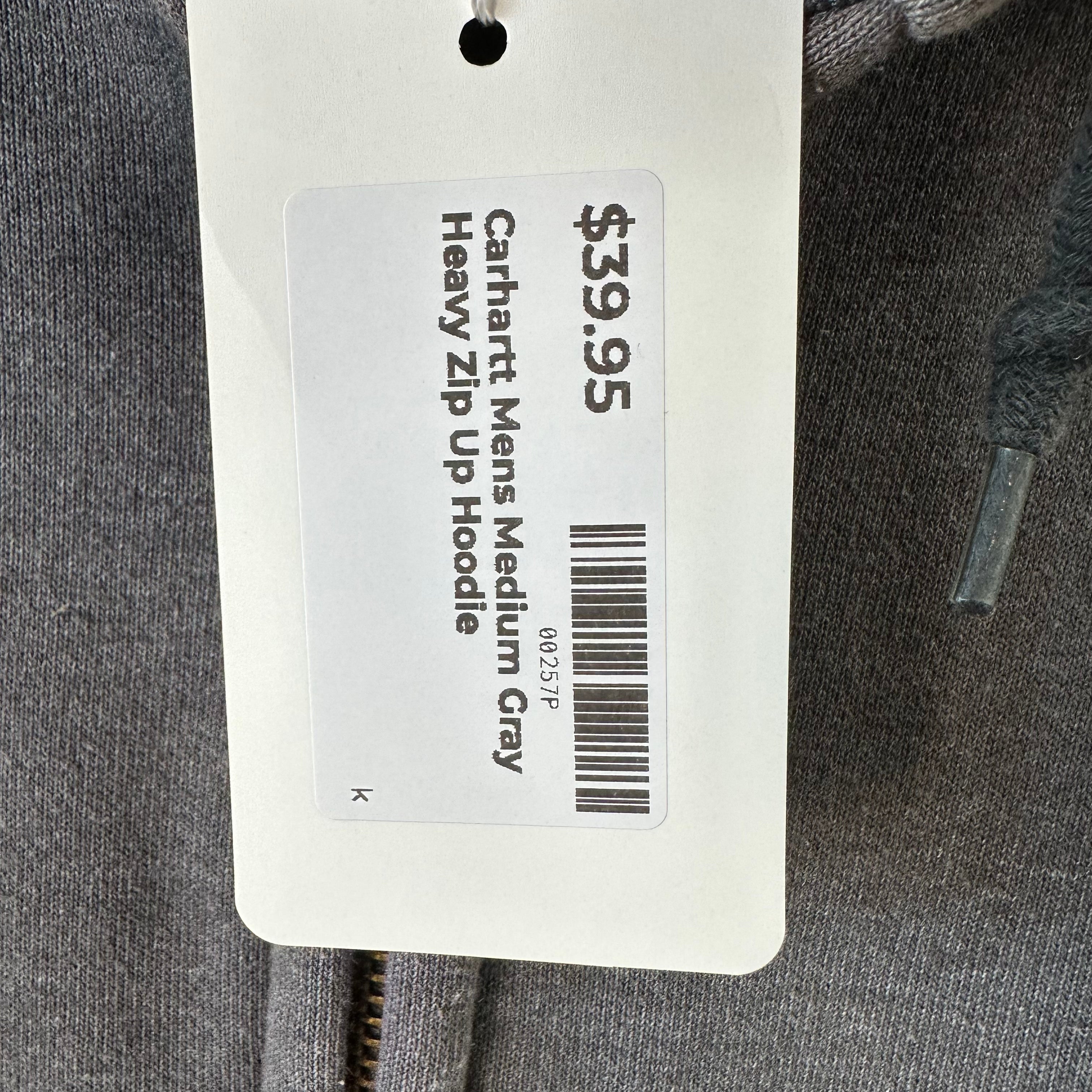 Carhartt J149 CHH Hoodie Full Zip Sweatshirt Gray Mens Size Medium Heavy Work