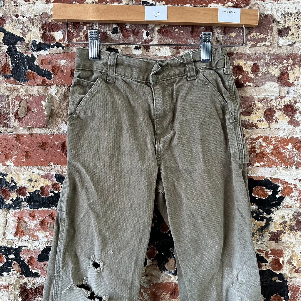 Carhartt Boys Size 6 Carpenter Pants Green 21x19"