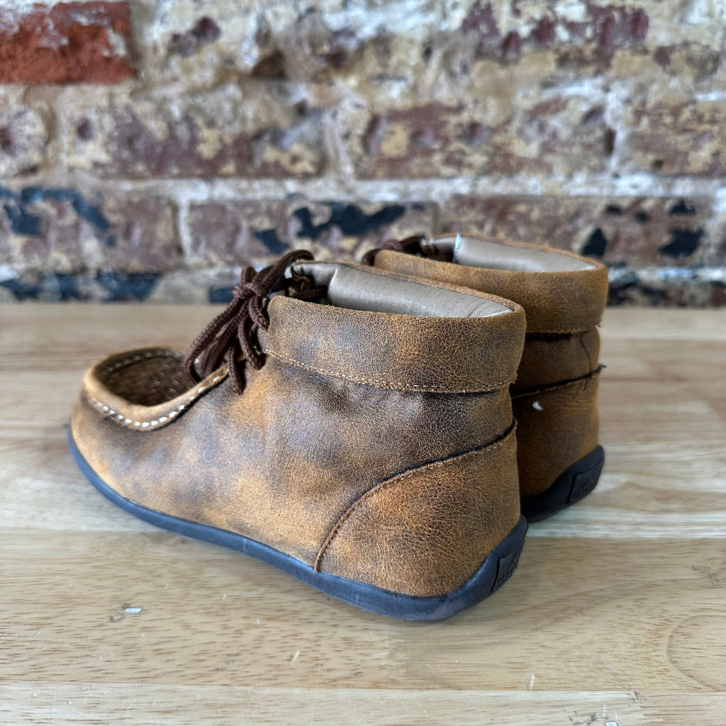 Dbl Barrell Toddler Boys Kids Sz 1 Carson Brown Leather Shoes
