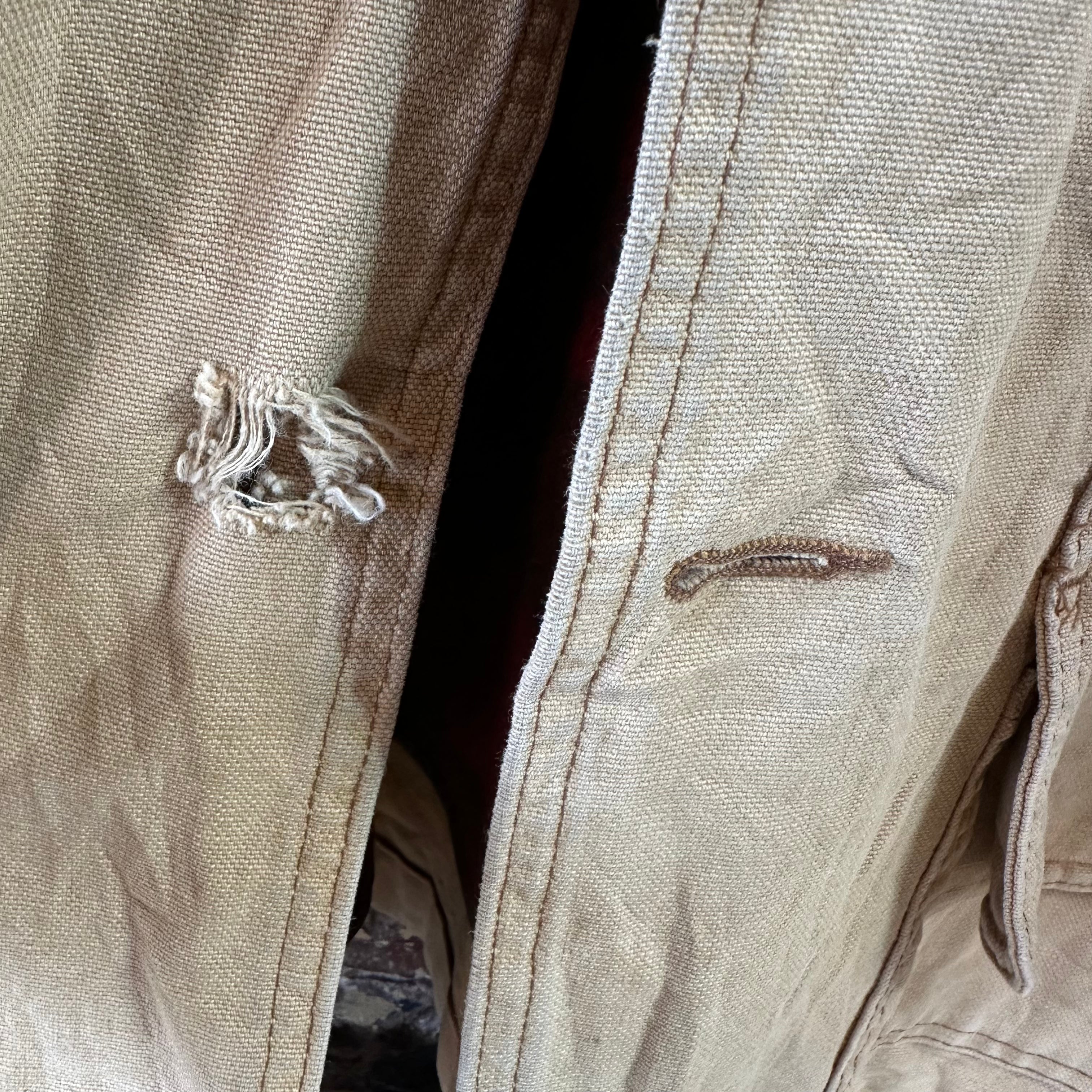 LL Bean Chore Jacket Mens XL Canvas Barn Coat Lined Corduroy Collar XL