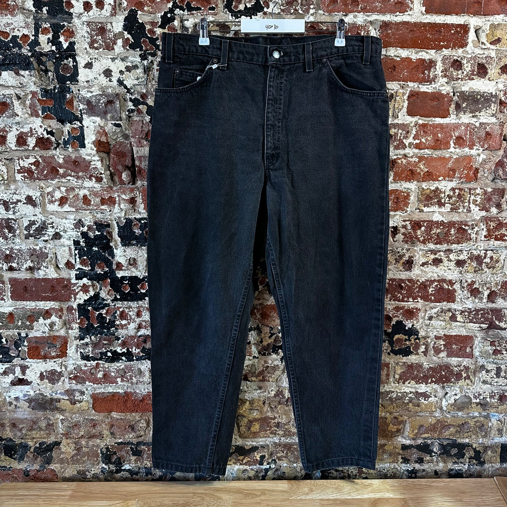 Vtg Levis 550 Black Orange Tab Relaxed Tapered Mens Jeans 40x30 USA 1996 90s