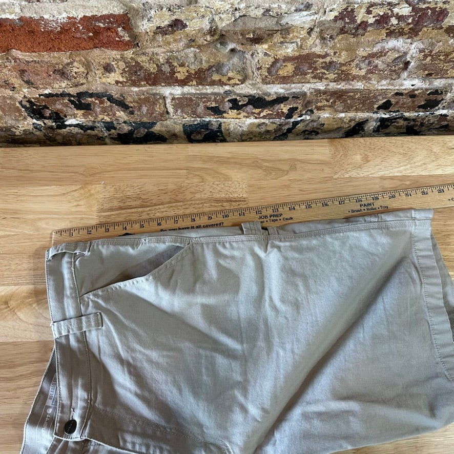 Carhartt Canvas Work Shorts Mens 38 Rugged Flex Utility Tan Beige