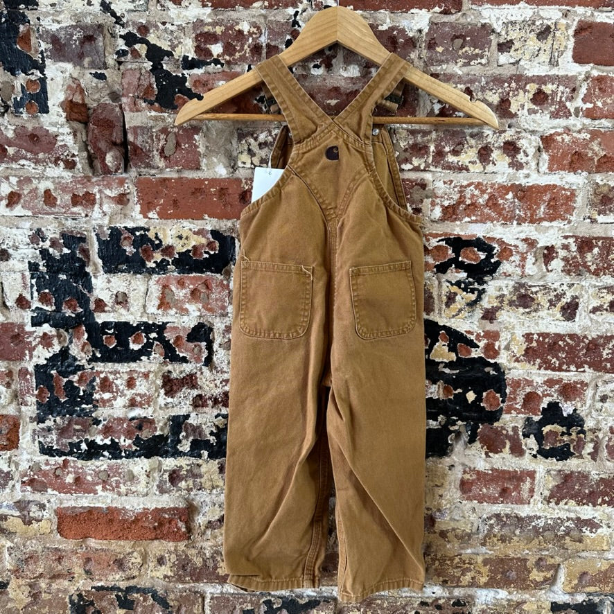 Carhartt Overalls Canvas Brown toddler boys Size 3T Bibs