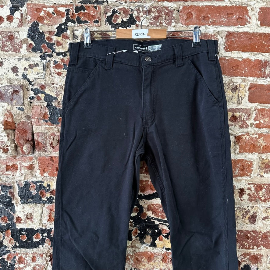 Carhartt Relaxed Fit Pants Mens 32x32 Black Relaxed Straight Workwear