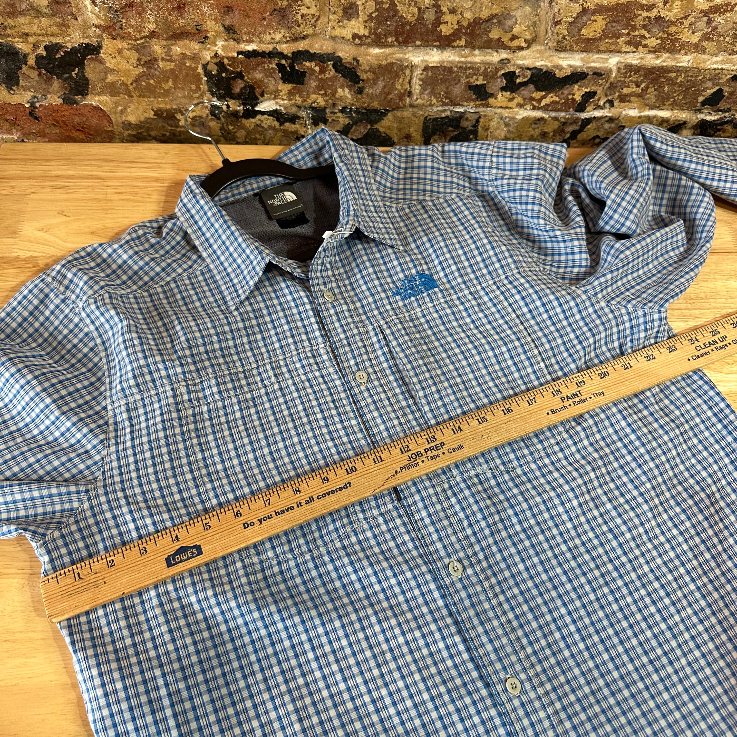 North Face Men's Large Blue Button Shirt