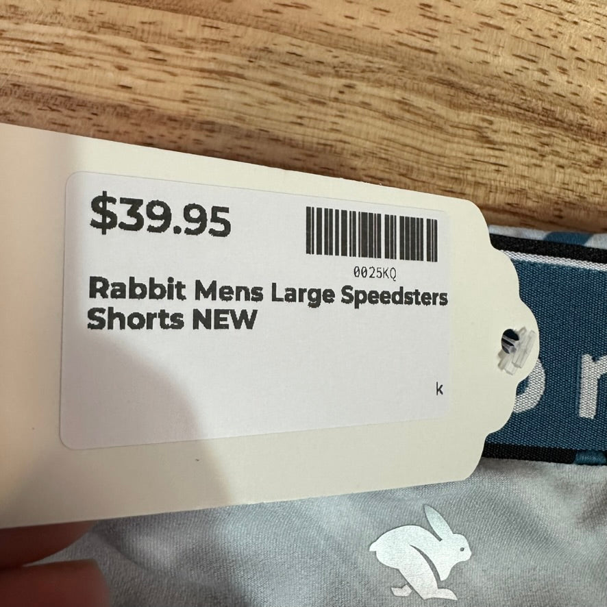 Rabbit Mens Large Blue Shorts NEW