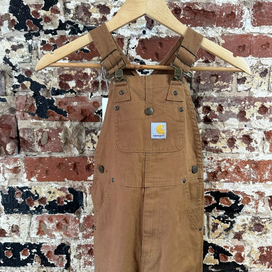 Carhartt Overalls Canvas Brown boys 5 Bibs