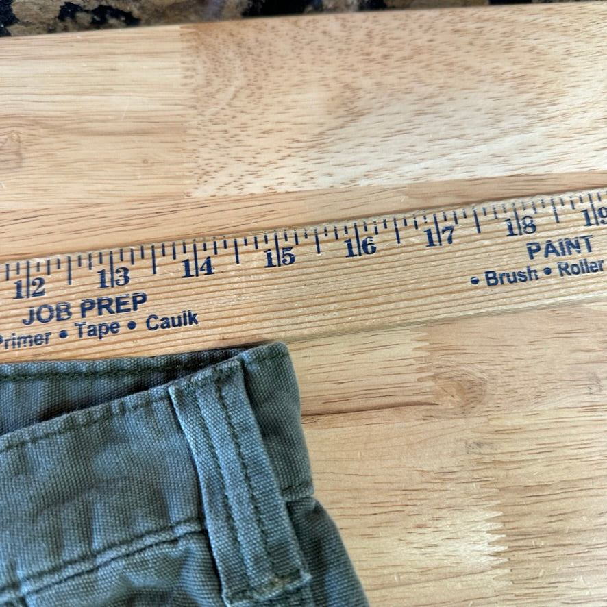 Carhartt Relaxed Fit Pants green rugged canvas work Mens 31x32 MOS