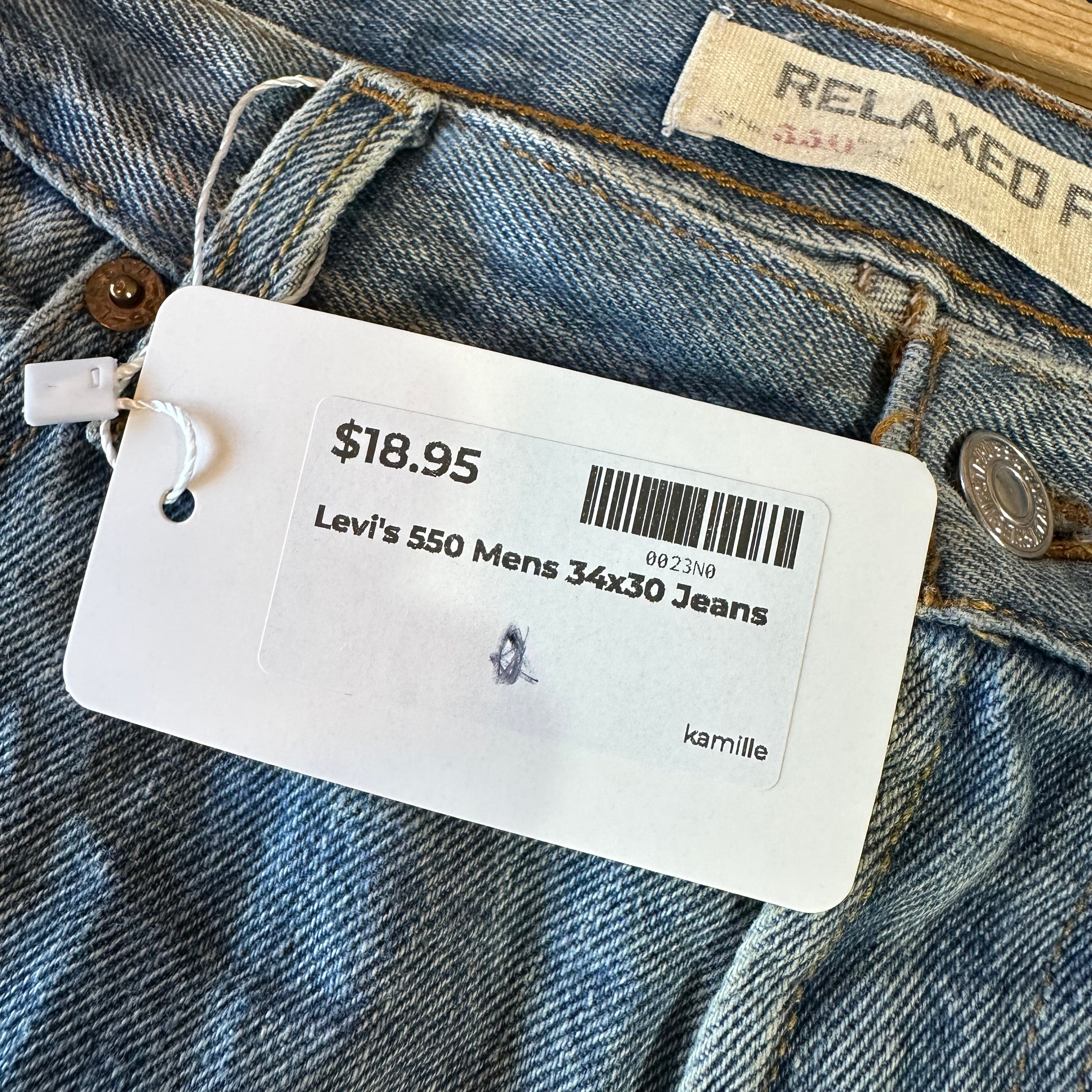 Levi's 550 Jeans Mens 34x30 Blue Cotton Denim Medium wash Relaxed Fit