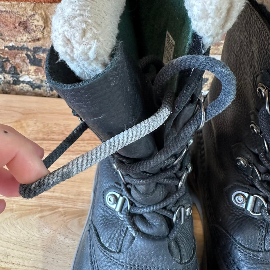 Sorel Caribou Waterproof Leather Insulated Black Boots NM3907-010 Men’s Sz 9