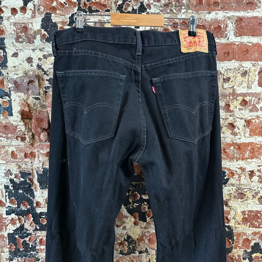 Levi's 505 Mens 36x34 Black Jeans