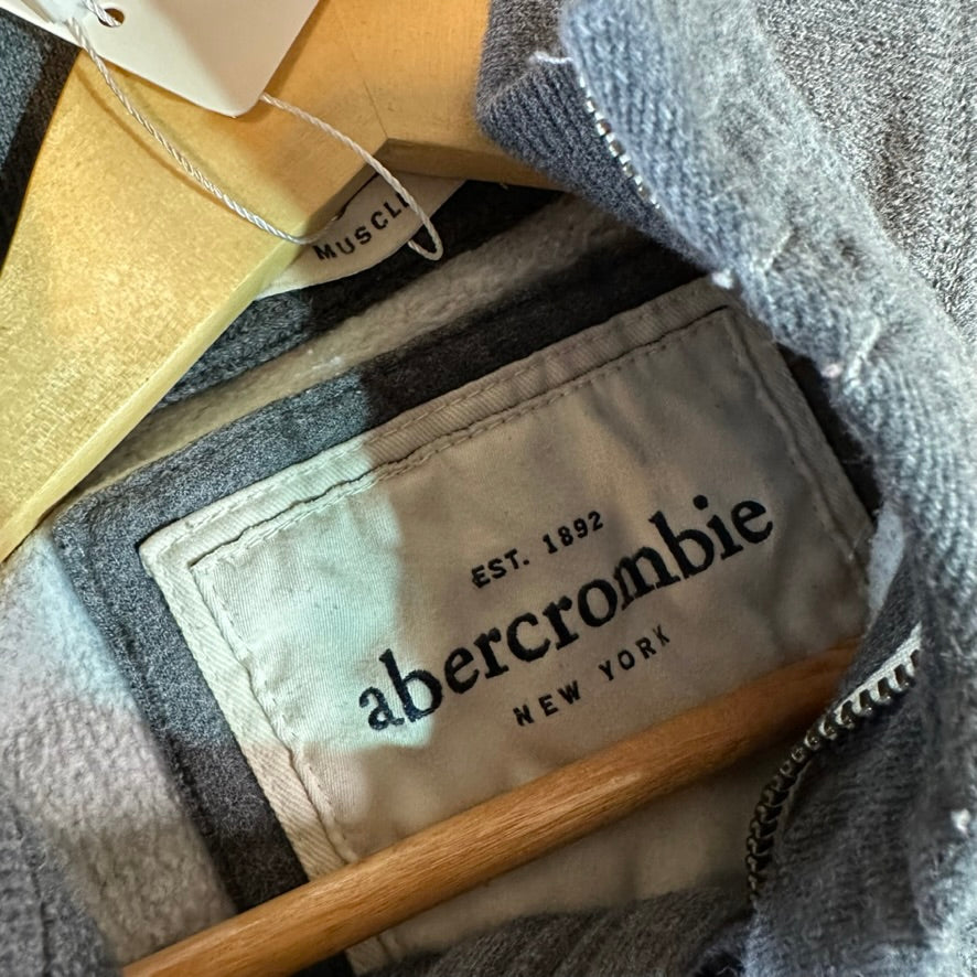 Abercrombie 1/4 zip Sweatshirt Gray Boys XL