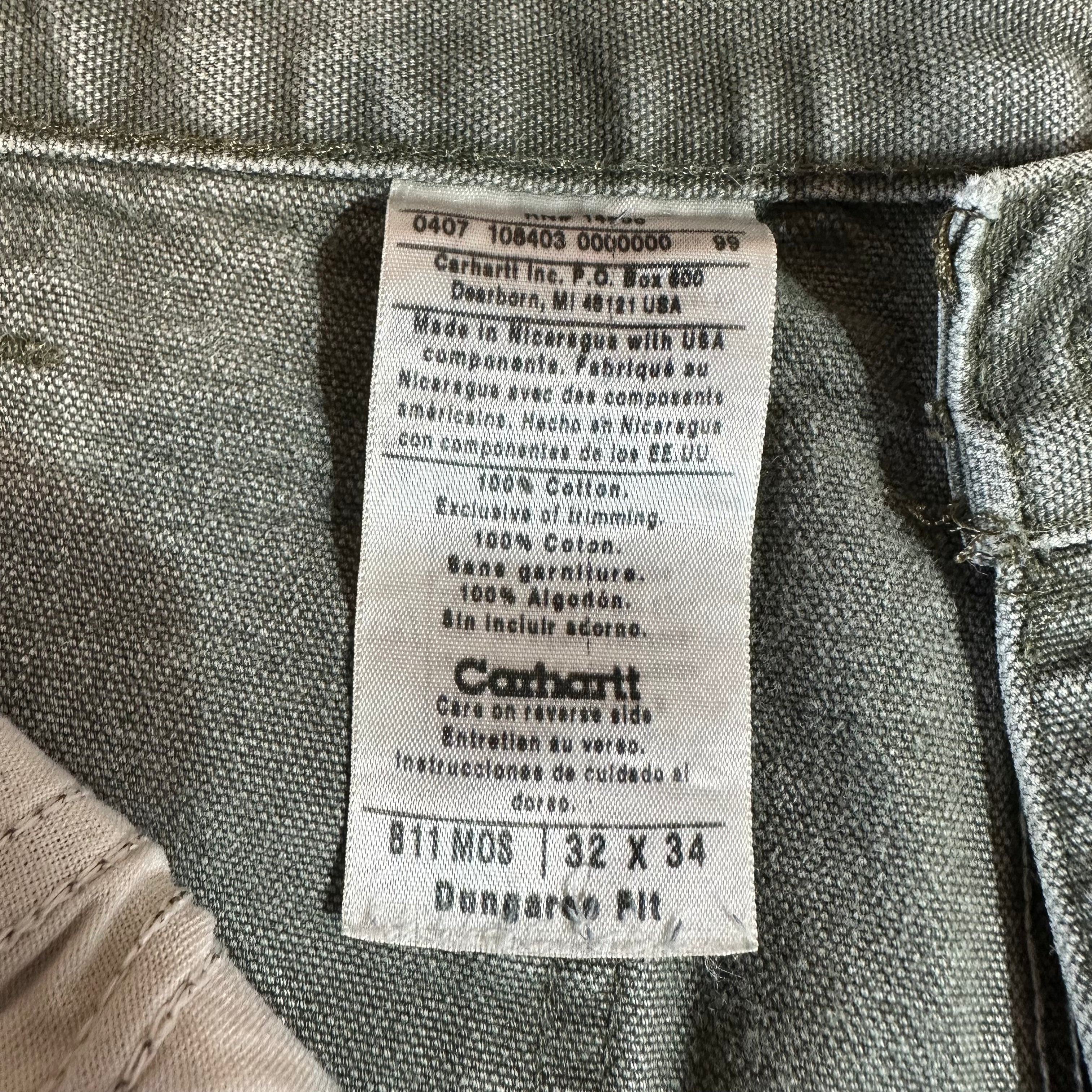 Carhartt B11 MOS Mens 32x34 Pants