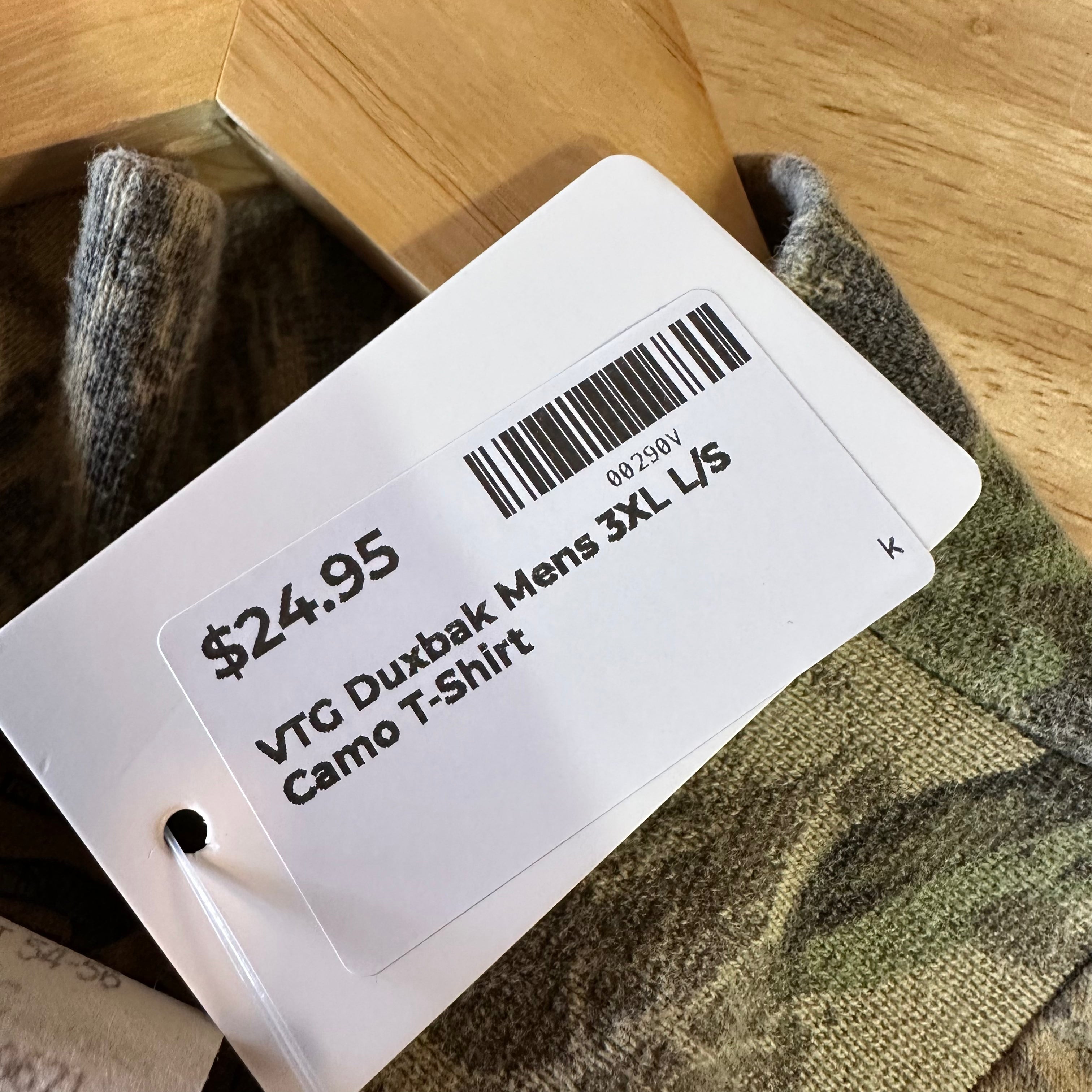VTG Duxbak Mens 3XL Long Sleeve Camo T-Shirt
